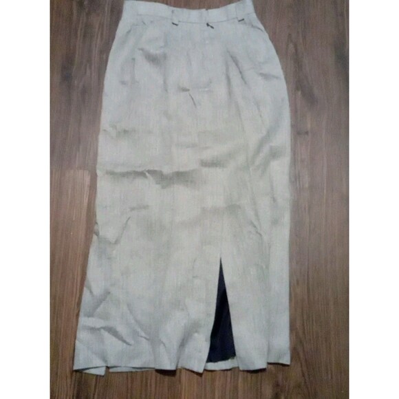 Talbots  Maxi Skirt Womens Size 8 Dry Clean Only Rayon Silk Blend black gray - Picture 5 of 8